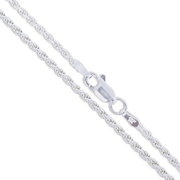 .925 Sterling Silver Men Women 3mm D/cut Rope Chain Necklace Sz 16"-36"